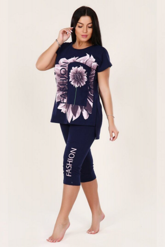 Костюм с бриджами  FASHION flower  397