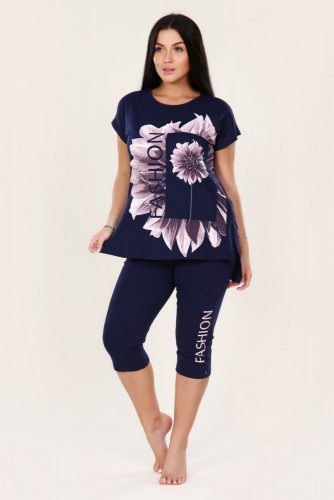 Костюм с бриджами  FASHION flower  397