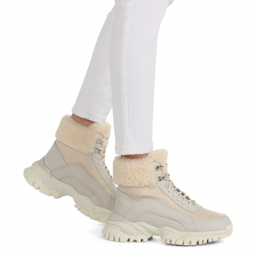 Женские высокие кроссовки TENDANCE Артикул 3182491, серо-бежевый