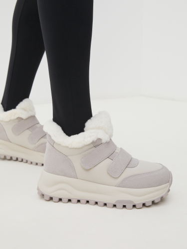 Женские высокие кроссовки TENDANCE Артикул 4093036, светло-серый