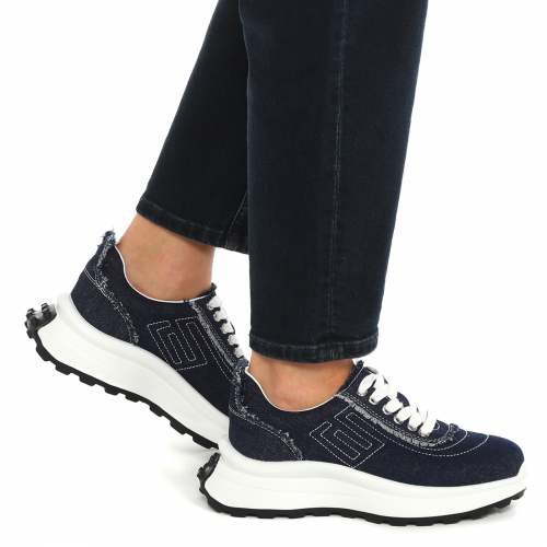 Женские кроссовки из денима TENDANCE Артикул 3886990, синий