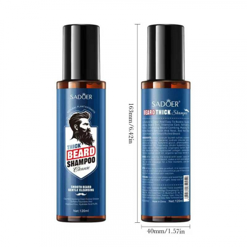 SADOER Шампунь для ухода за бородой Thick Beard Shampoo, 120мл.