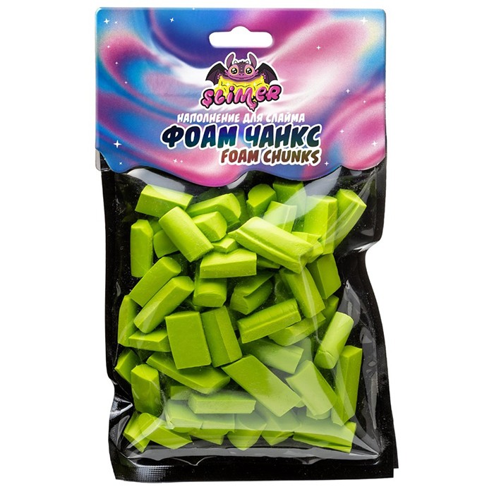 Наполнение для слайма ФОАМ ЧАНКС Foam Chunkc Ярко-зеленый SSS30-13 ТМ