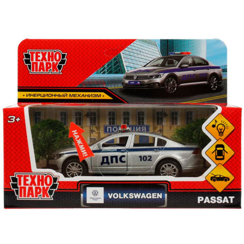 Модель PASSAT-12SLPOL-SR VOLKSWAGEN PASSAT ПОЛИЦИЯ 12 см Технопарк в коробке в Нижнем Новгороде