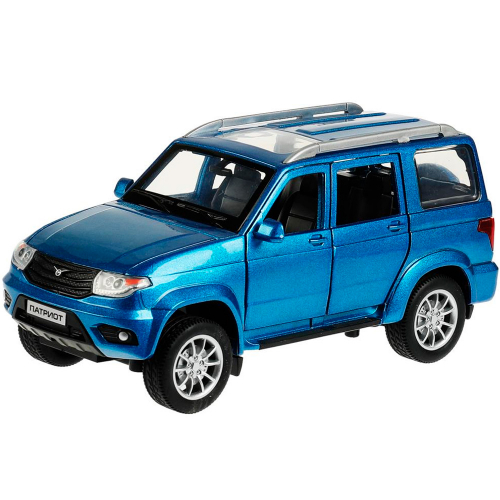 Модель PATRIOT-124SL-BU UAZ ПАТРИОТ 17,8 см, двери, инерция, син Технопарк  в коробке /48/ в Нижнем Новгороде