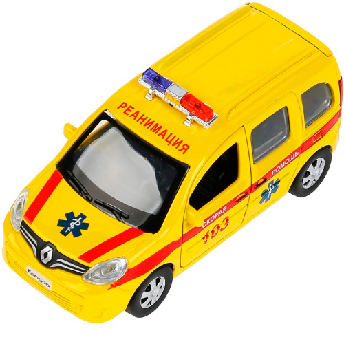 Модель KANGOO-12AMB-YE RENAULT KANGOO Реанимация желтый Технопарк  в коробке в Нижнем Новгороде
