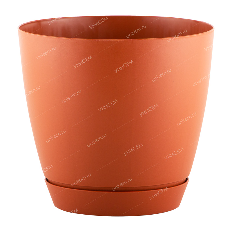 Горшок Камея 2,2л терракот с поддоном (уп.56)
