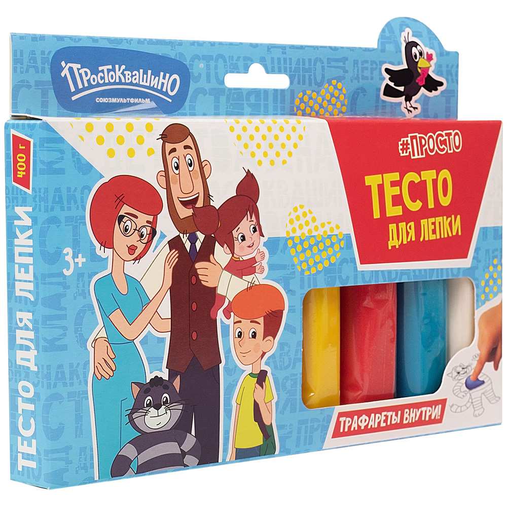Набор для творчества Тесто для лепки Волшебное тесто 400 гр Простоквашино Папа VT063 в Нижнем Новгороде