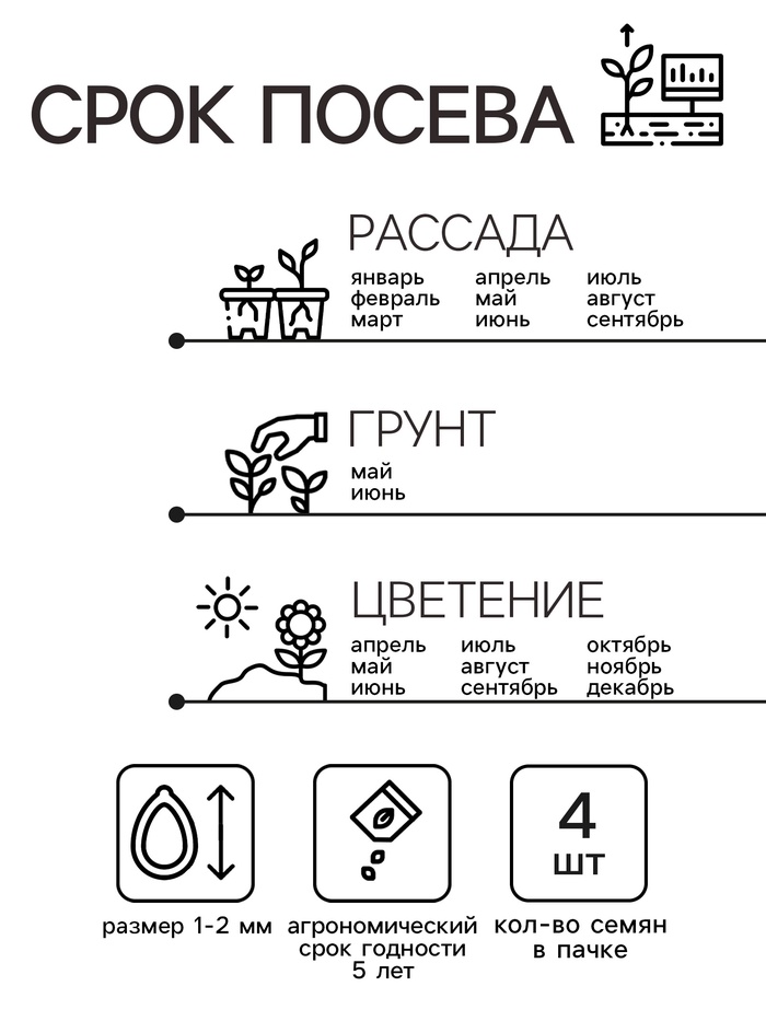 Семена цветов Пеларгония «Дансер Ред», зональная, 3 шт., «Семена Алтая»