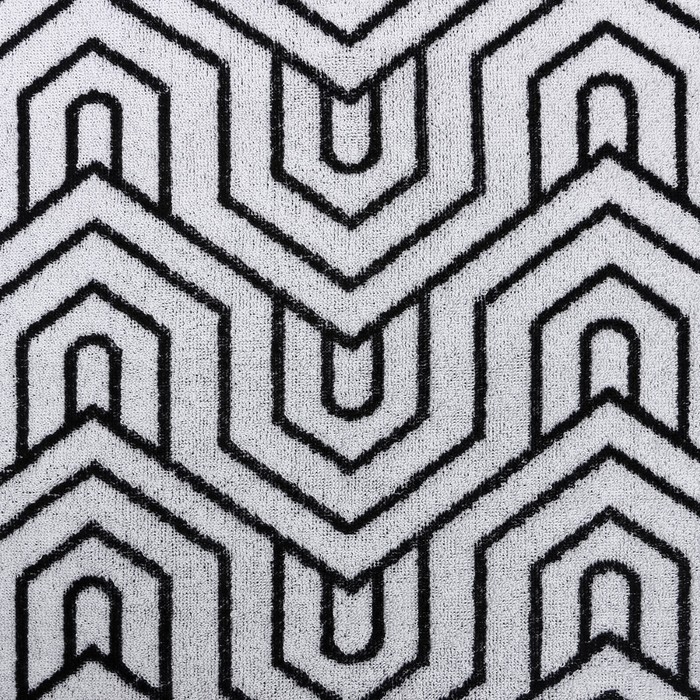 Полотенце махровое Этель Ornament, 70×130 см, 100% хлопок, 420 г/м², чёрно-белое