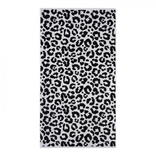 Полотенце махровое Этель Leopard, 70×130 см, 100% хлопок, 420 г/м², чёрное