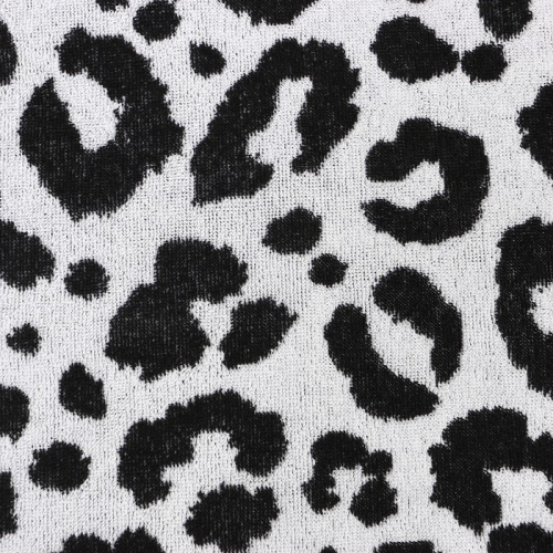 Полотенце махровое Этель Leopard, 50×90 см, 100% хлопок, 420 г/м², чёрно-белое