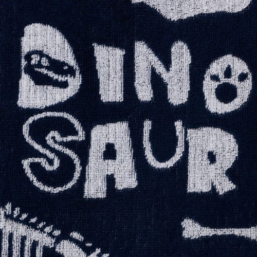 Полотенце махровое Этель Dinosaur, 70×130 см, 100% хлопок, 420 г/м², сине-белое