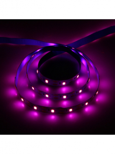 Фитолента для растений Luazon Lighting, светодиодная, 6.2 Вт, 1 м, IP20, 5 В, 60 LED/м, USB, SMD5050, мультиспектральная