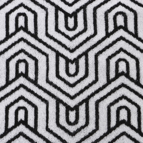 Полотенце махровое Этель Ornament чёрный, 50×90 см, 100% хлопок, 420 г/м², чёрно-белое
