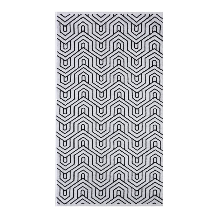 Полотенце махровое Этель Ornament, 70×130 см, 100% хлопок, 420 г/м², чёрно-белое