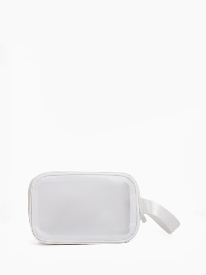 Косметичка на молнии для бассейна, с ручкой, матовая, с принтом Washbag, белая