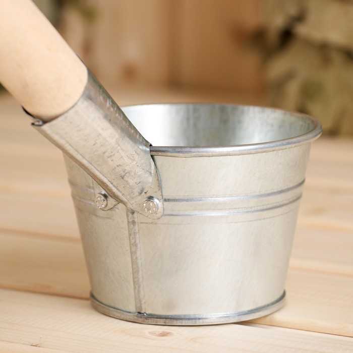 Ковш - черпак для бани и сауны, 500 мл, сталь, деревянная ручка, «Добропаровъ»