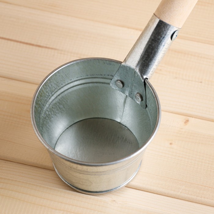 Ковш - черпак для бани и сауны, 500 мл, сталь, деревянная ручка, «Добропаровъ»