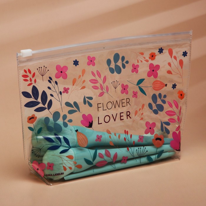 Косметичка из прозрачного PVC 21×2×14 см Flower Lover