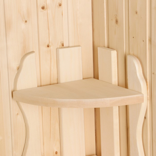 Полка угловая фигурная 3 яруса 26×65×26см, липа 