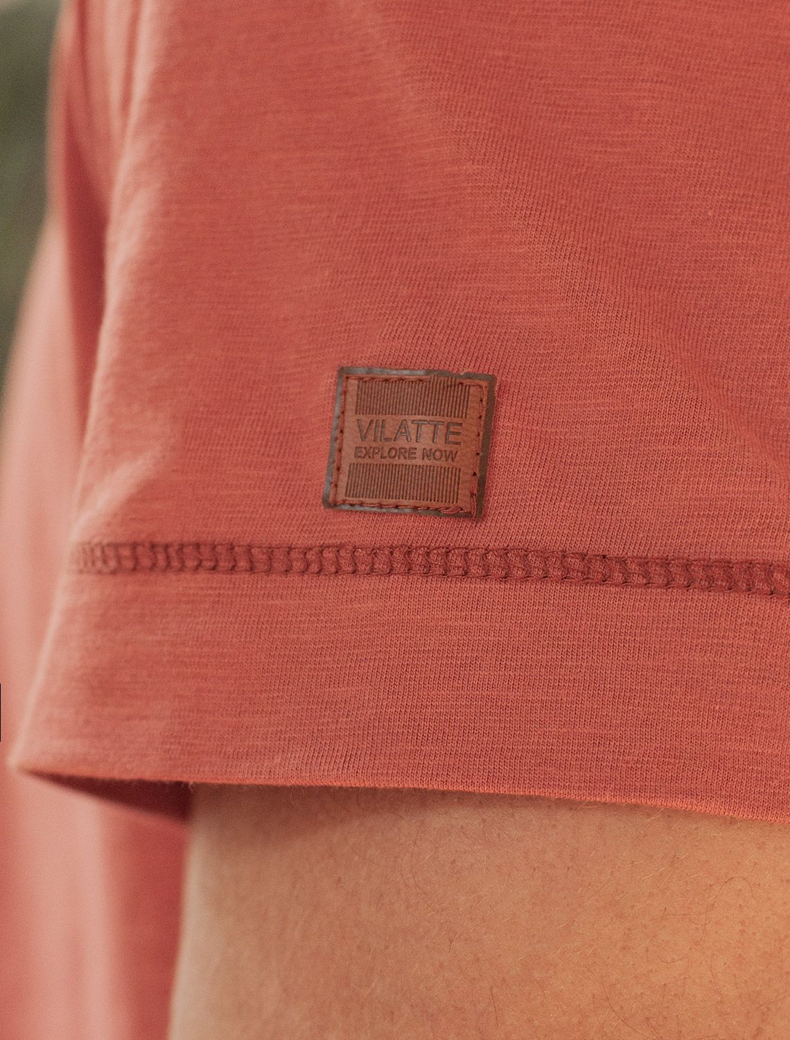 Футболка из фактурного полотна из 100% хлопка U49.040 терракотовый