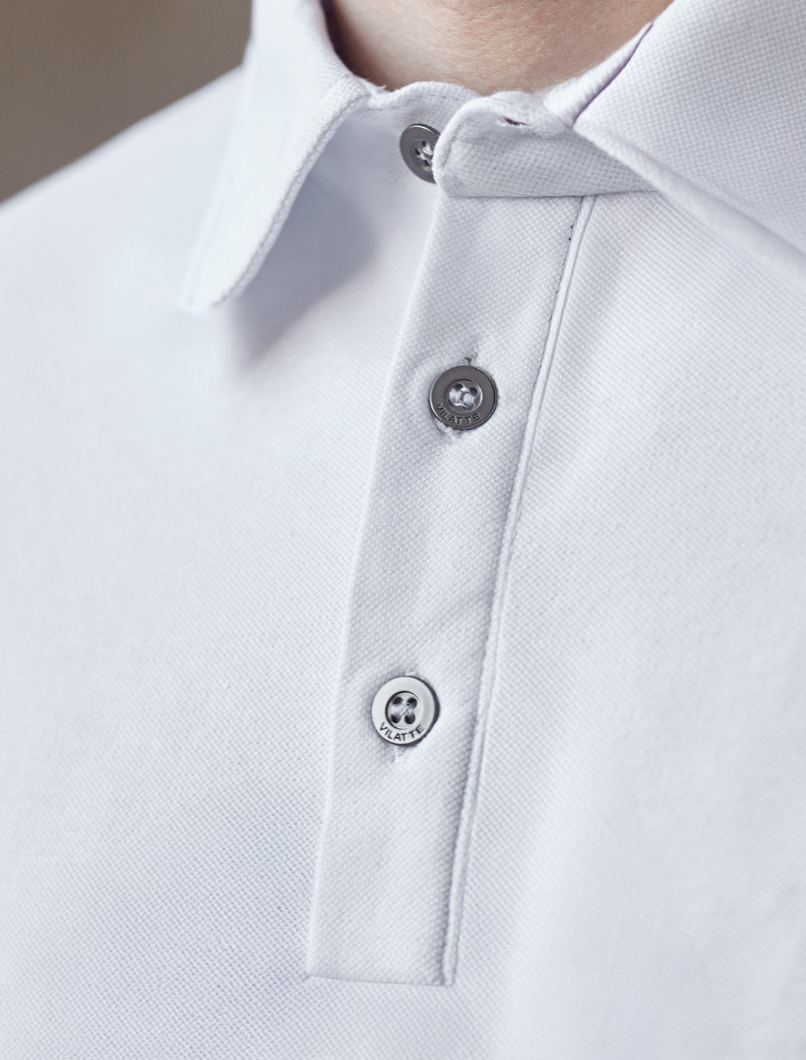 Поло из фактурного хлопка с эластаном U49.030 белый