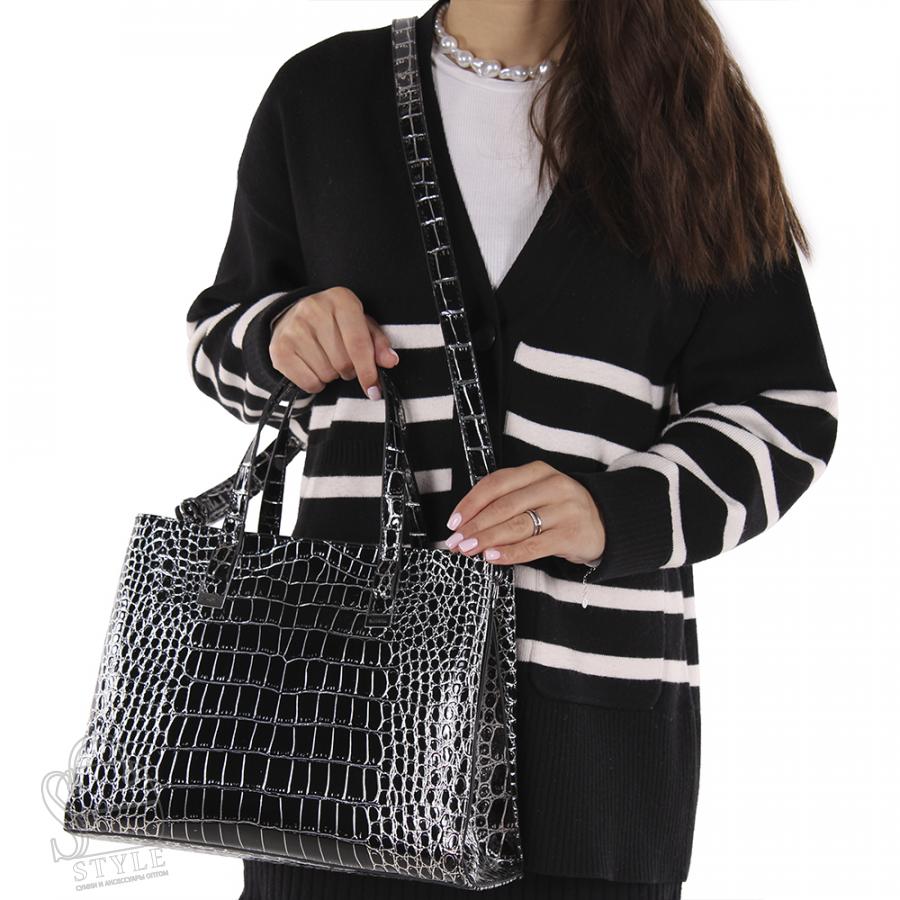 Сумка женская 593372-1 black Velina Fabbiano-Safenta/50 в Новосибирске