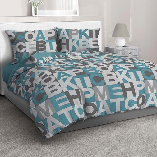 Пододеяльник евро (210*226) бязь Премиум Реноме 50232-1 Кициан (арт.38/008)