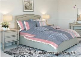 Простыня 1,5сп бязь 125 (150*210) Реноме 7863-1 Калейдоскоп копаньон  (арт.35/103)