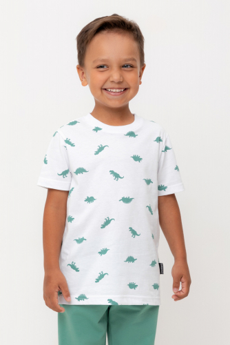 Crockid Фуфайка КР 302737-1 белый, дино к560 Crockid