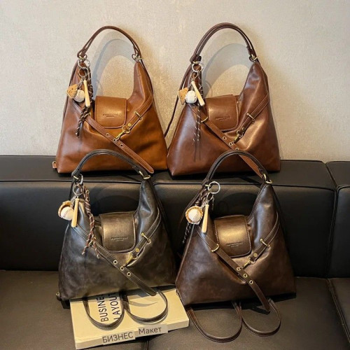 Женская кожаная сумка-рюкзак 1387 YELLOW