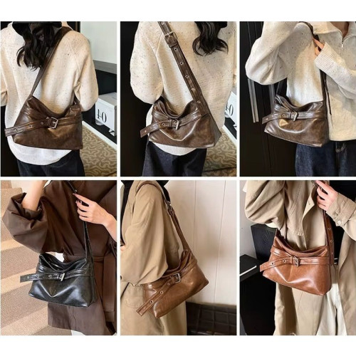 Женская кожаная сумка 6104 KHAKI