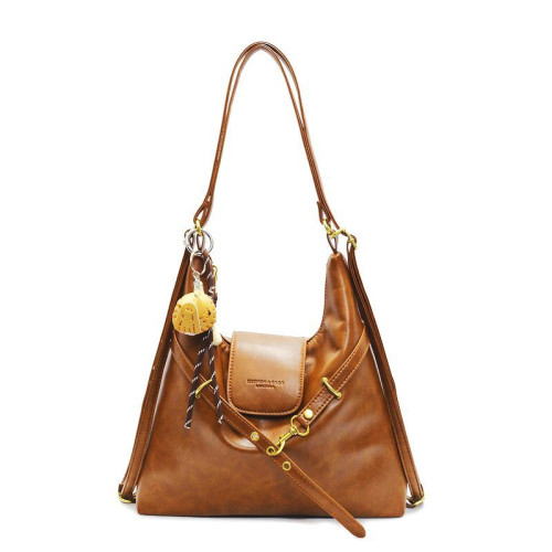 Женская кожаная сумка-рюкзак 1387 YELLOW