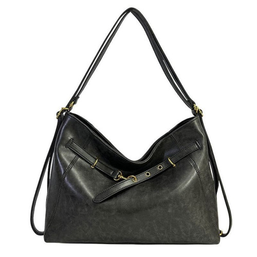 Женская кожаная сумка-рюкзак 7807 BLACK