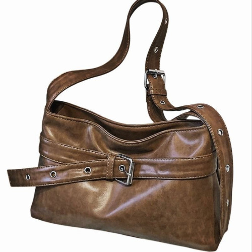 Женская кожаная сумка 6104 KHAKI