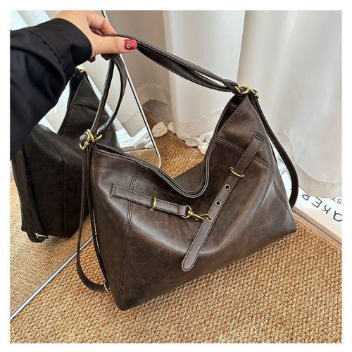 Женская кожаная сумка-рюкзак 7807 COFFEE