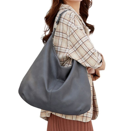 Женская кожаная сумка 9151 GREY