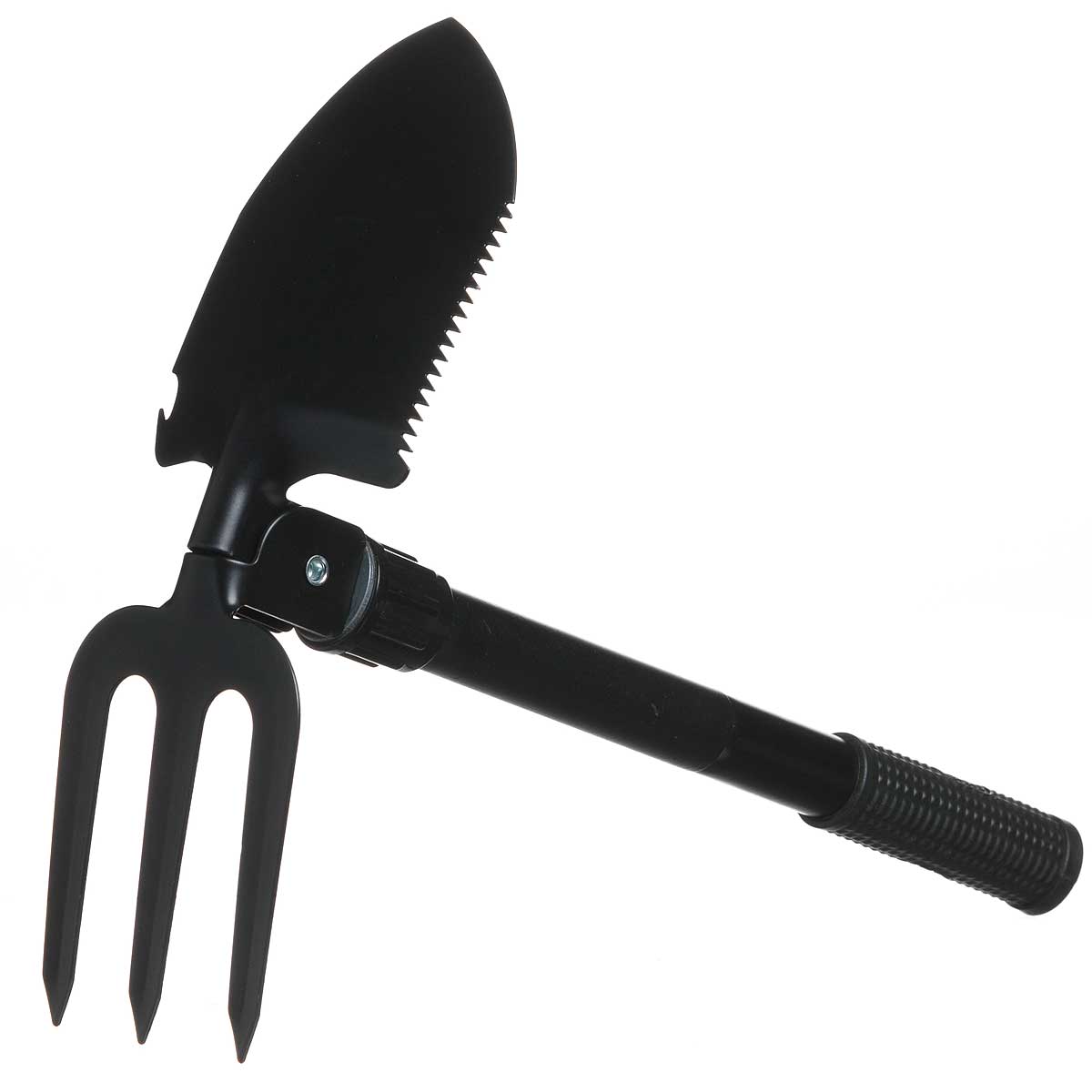 Лопата складная 40см (HD1071) (в сложенном виде 16см) с компасом, с вилкой, в чехле САДОВИТА (50)