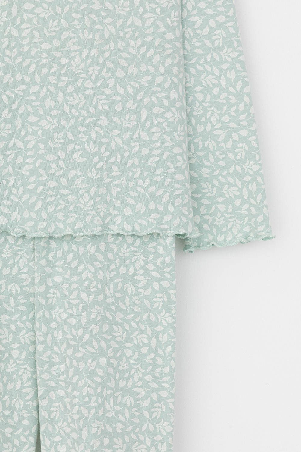 Crockid Пижама К 1618-1 голубая дымка, летние листья Crockid