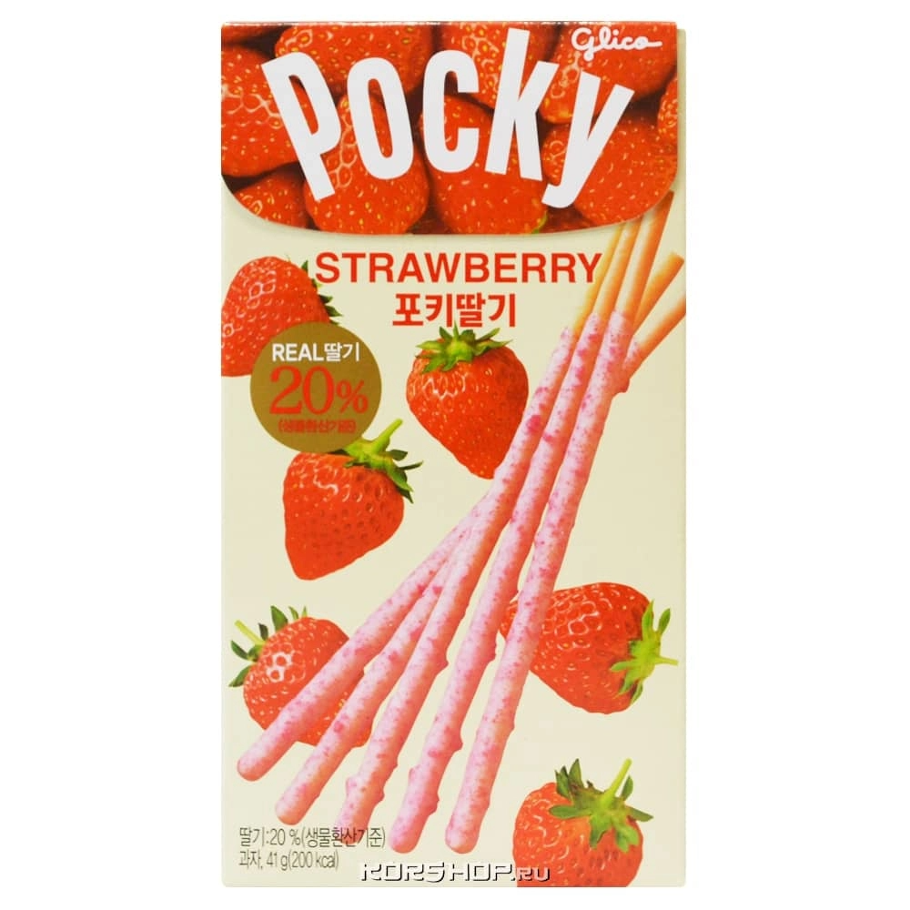Палочки со вкусом клубники Pocky, Корея, 41 г Акция