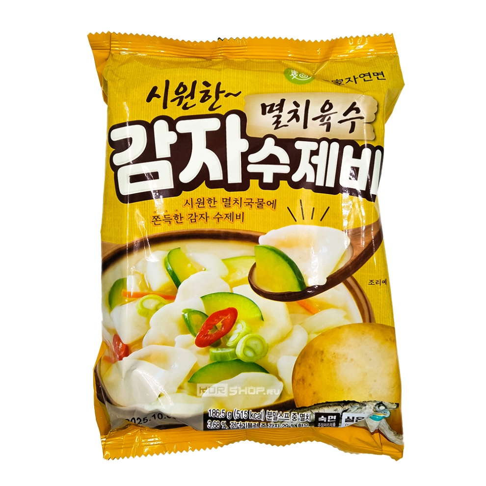 Корейский суп Суджеби со вкусом анчоусов с клёцками Iga, Корея, 184 г Акция