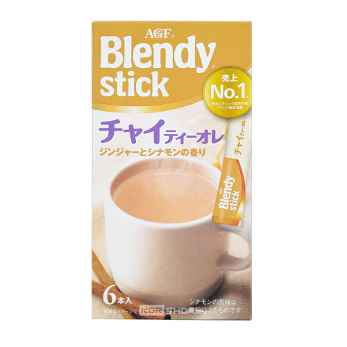 Растворимый чёрный чай с молоком с ароматом имбиря и корицы в стиках Blendy Stick AGF, Япония, 57 г Акция