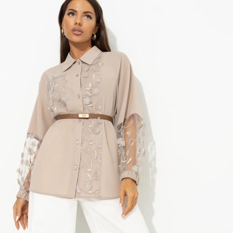 Рубашка нарядная, Смелое решение (beige)