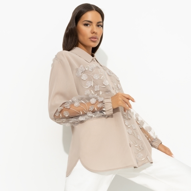 Рубашка нарядная, Смелое решение (beige)
