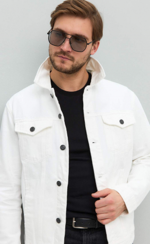 Куртка джинс F411-1257 white