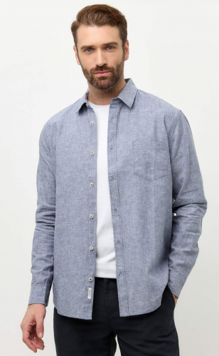 Рубашка д/р лен F111-0450-1 jeans