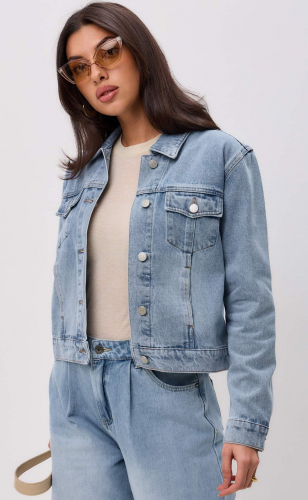 Куртка джинс F312-1237 middle blue