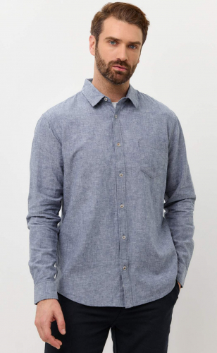 Рубашка д/р лен F111-0450-1 jeans