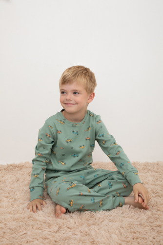 Crockid Пижама К 1552 гонки на весеннем зеленом Crockid